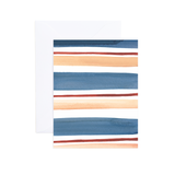 Watercolor Stripes Blank Greeting Card